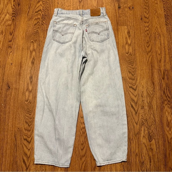 Levi’s Light Blue BALLOON denim pants jeans size 26 100% cotton zip up - Picture 4 of 12
